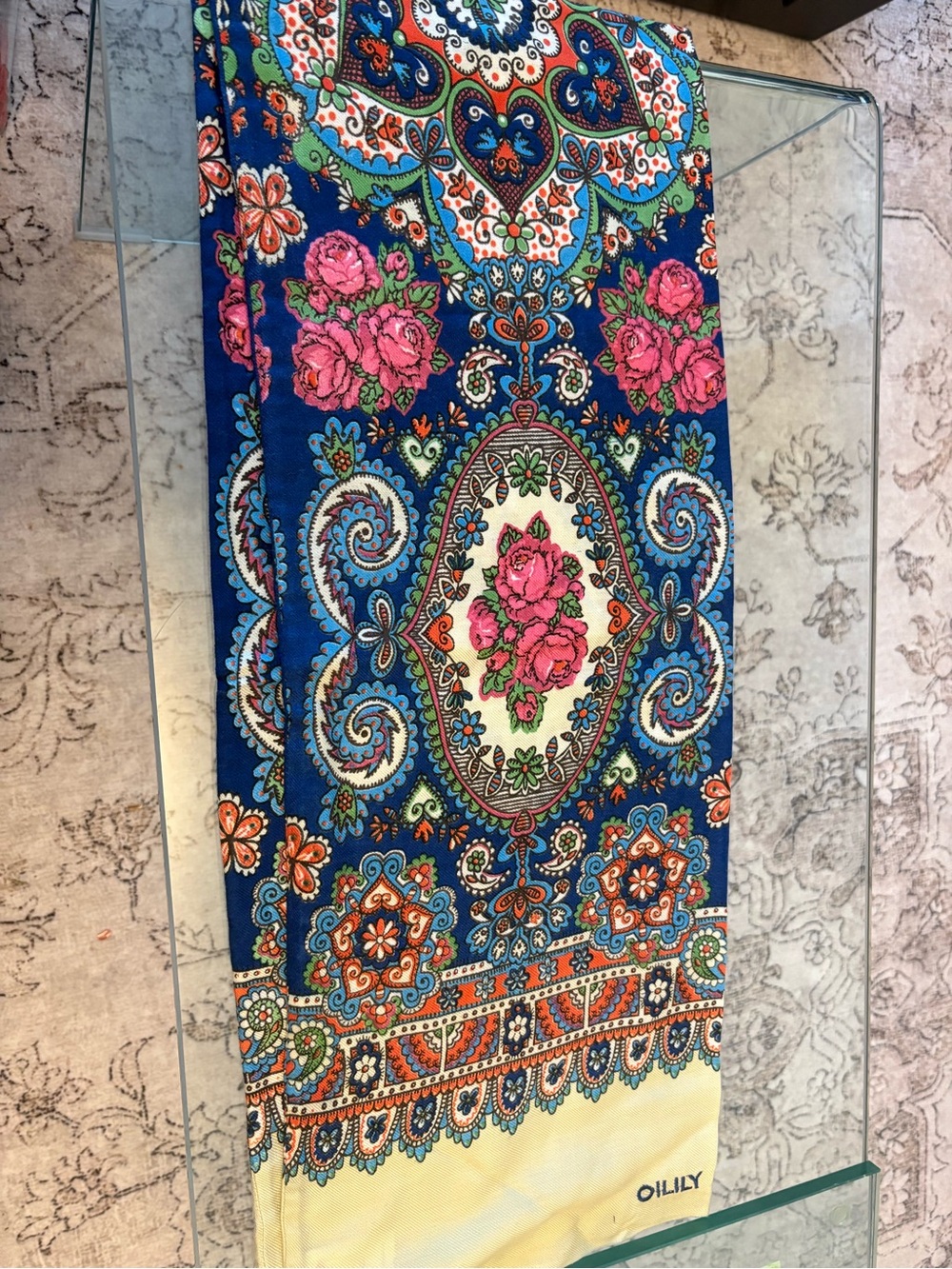 Oilily Dutch Design Floral Paisley Scarf- NEW Colourful Statement Scarf